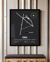 Frame color options for Central Maine / Norridgewock Airport Wall Art