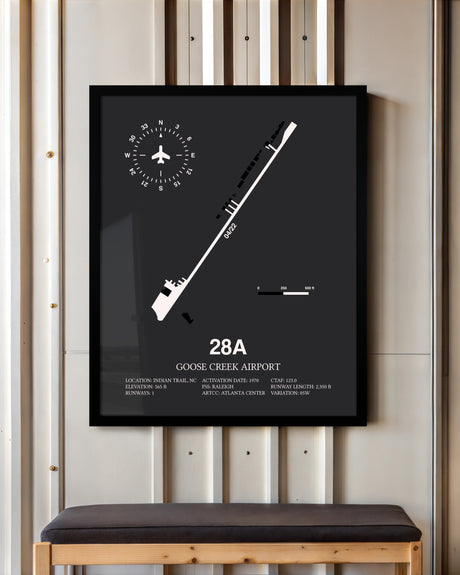 Frame color options for Goose Creek Airport Wall Art
