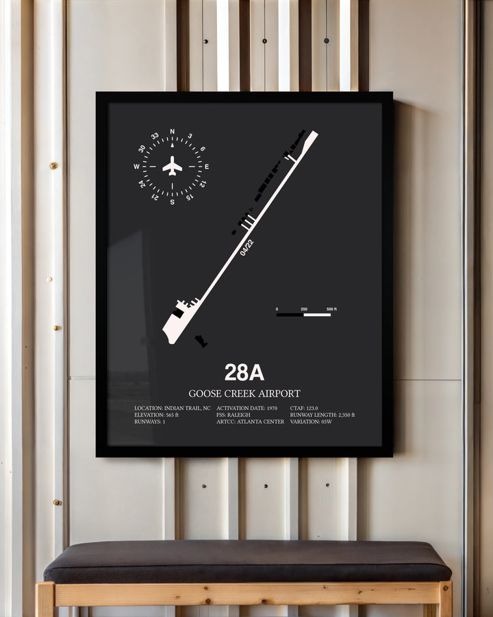 Frame color options for Goose Creek Airport Wall Art