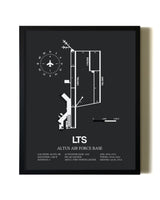 Unframed Altus Air Force Base map print poster