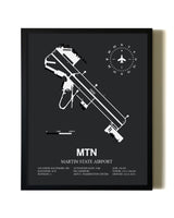Unframed Martin State Airport map print poster