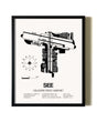 Framed Gillespie Field Airport wall art poster in black frame