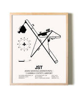 John Murtha Johnstown / Cambria County Airport framed wall art in white frame