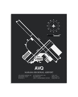 Gray Framed Marana Regional Airport layout wall art poster