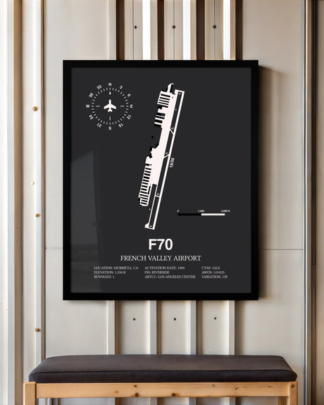 Frame color options for French Valley Airport Wall Art