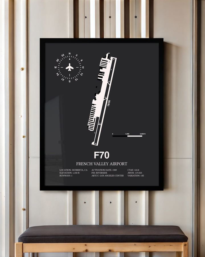 Frame color options for French Valley Airport Wall Art