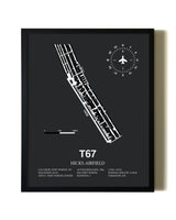 Unframed Hicks Airfield map print poster