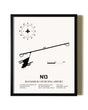 Framed Bloomsburg Municipal Airport wall art poster in black frame