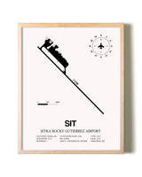 Sitka Rocky Gutierrez Airport framed wall art in white frame