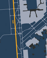 Closeup View of Charlotte / Douglas International Airport poster