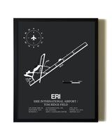 Unframed Erie International Airport / Tom Ridge Field map print poster