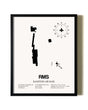 Framed Ramstein Air Base wall art poster in black frame