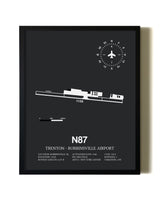 Unframed Trenton-Robbinsville Airport map print poster