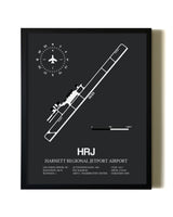 Unframed Harnett Regional Jetport Airport map print poster