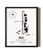 Framed McClellan Airfield wall art poster in black frame
