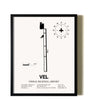 Framed Vernal Regional Airport wall art poster in black frame