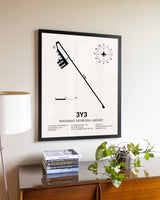 Winterset Municipal Airport aviation wall décor in black wood frame