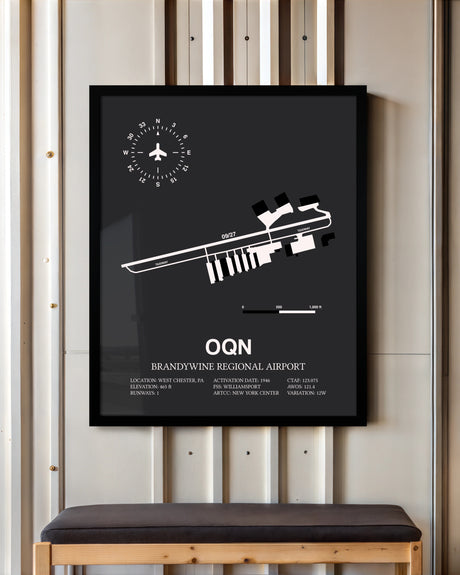 Frame color options for Brandywine Regional Airport Wall Art