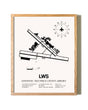 Lewiston / Nez Perce County Airport framed print in natural wood frame