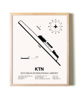 Ketchikan International Airport framed wall art in white frame