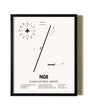 Framed Flanagan Field Airport wall art poster in black frame