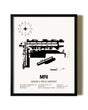 Framed Merrill Field Airport wall art poster in black frame