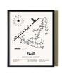 Framed Hidden Lake Airport wall art poster in black frame
