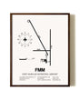 Fort Morgan Municipal Airport aviation print in walnut frame