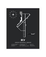 Gray Framed Ankeny Regional Airport layout wall art poster