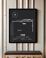 Frame color options for Van Wert County Airport Wall Art