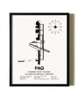 Framed Warren "Bud" Woods Palmer Municipal Airport wall art poster in black frame