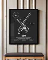 Frame color options for Sheboygan County Memorial International Airport Wall Art