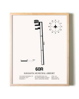 Navasota Municipal Airport framed wall art in white frame