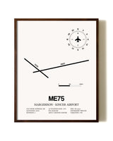 Margerison-Kincer Airport aviation print in walnut frame