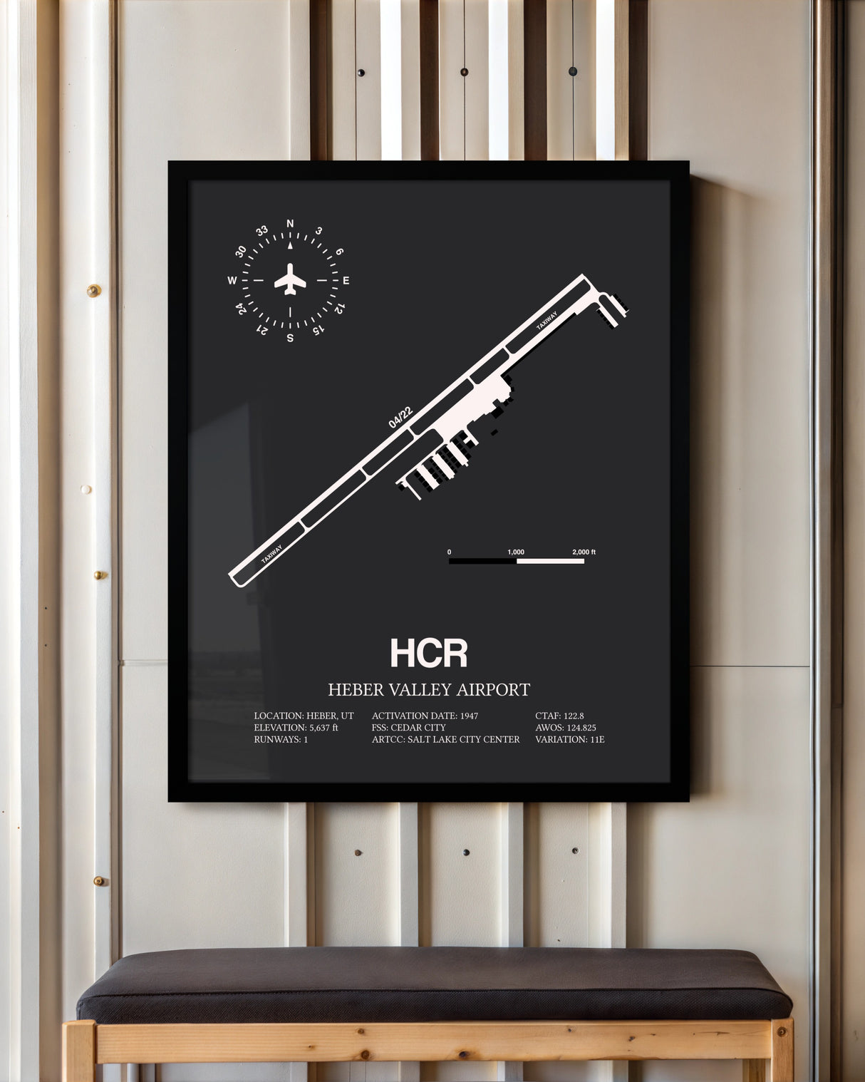 Frame color options for Heber Valley Airport Wall Art