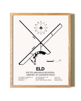 South Arkansas Regional Airport At Goodwin Field framed print in natural wood frame