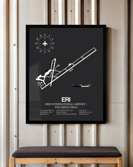 Frame color options for Erie International Airport / Tom Ridge Field Wall Art