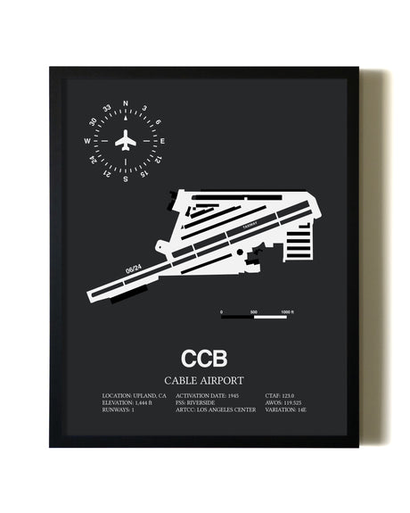 Unframed Cable Airport map print poster