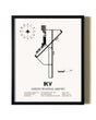 Framed Ankeny Regional Airport wall art poster in black frame
