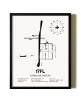 Framed Jumbolair Airport wall art poster in black frame