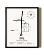Framed Jumbolair Airport wall art poster in black frame