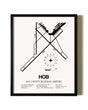 Framed Lea County Regional Airport wall art poster in black frame