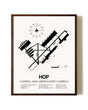 Campbell Army Airfield (Fort Campbell) aviation print in walnut frame