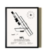 Framed Fallon Naval Air Station (Van Voorhis Field) Airport wall art poster in black frame