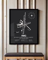 Frame color options for Richard B. Russell Regional Airport - J.H. Towers Field Wall Art