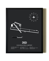 Unframed Padgham Field Airport map print poster