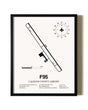 Framed Calhoun County Airport wall art poster in black frame