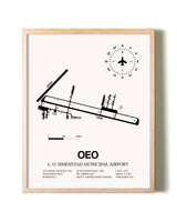 L. O. Simenstad Municipal Airport framed wall art in white frame