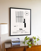 Hatch Army Heliport aviation wall décor in black wood frame