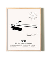 Walter J. Koladza Airport framed wall art in white frame